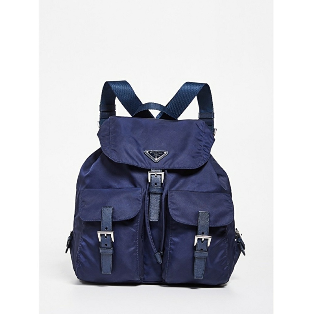 Prada Large Size Nylon and Leather Backpack